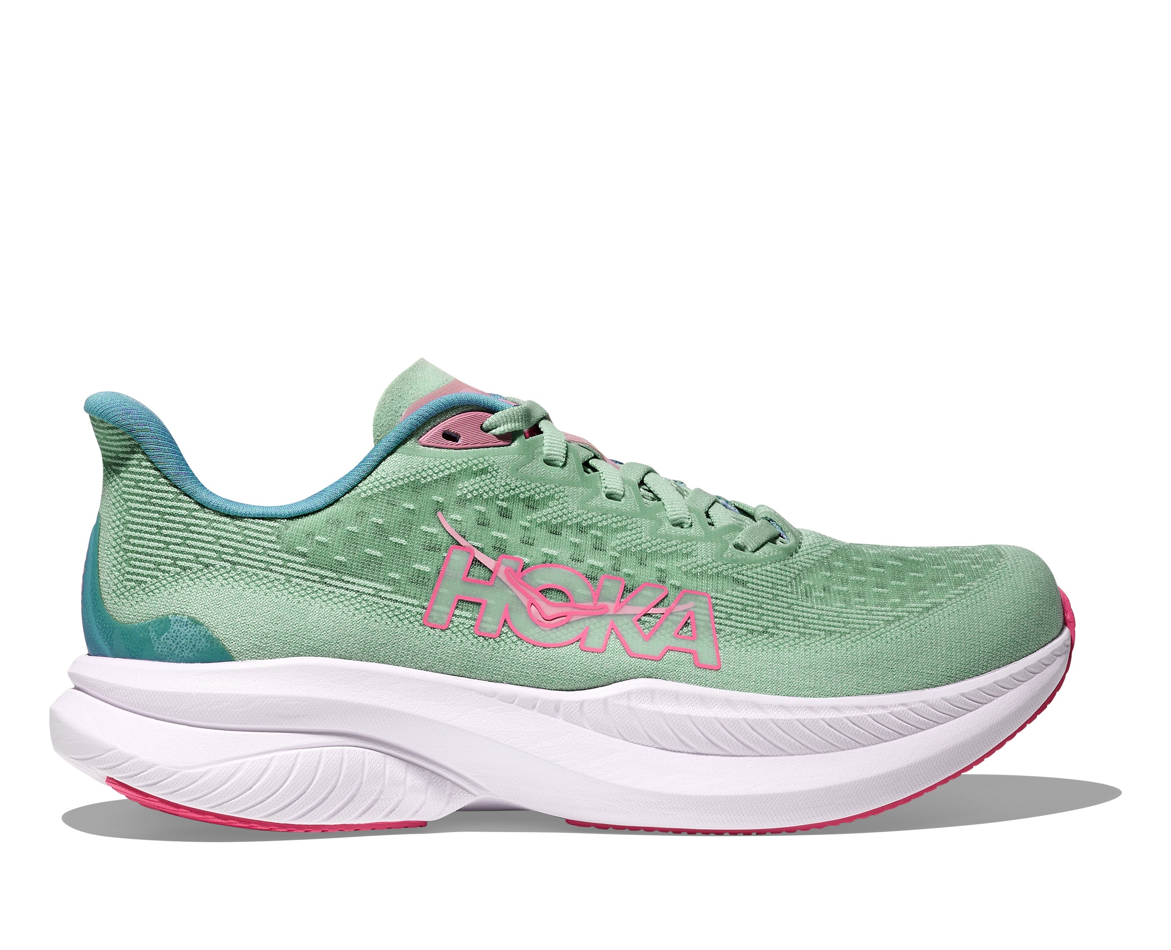 Hoka Jadeite/Alpine Blue Mach 6 Wide Width Women's Running Shoes 1147834-JTL