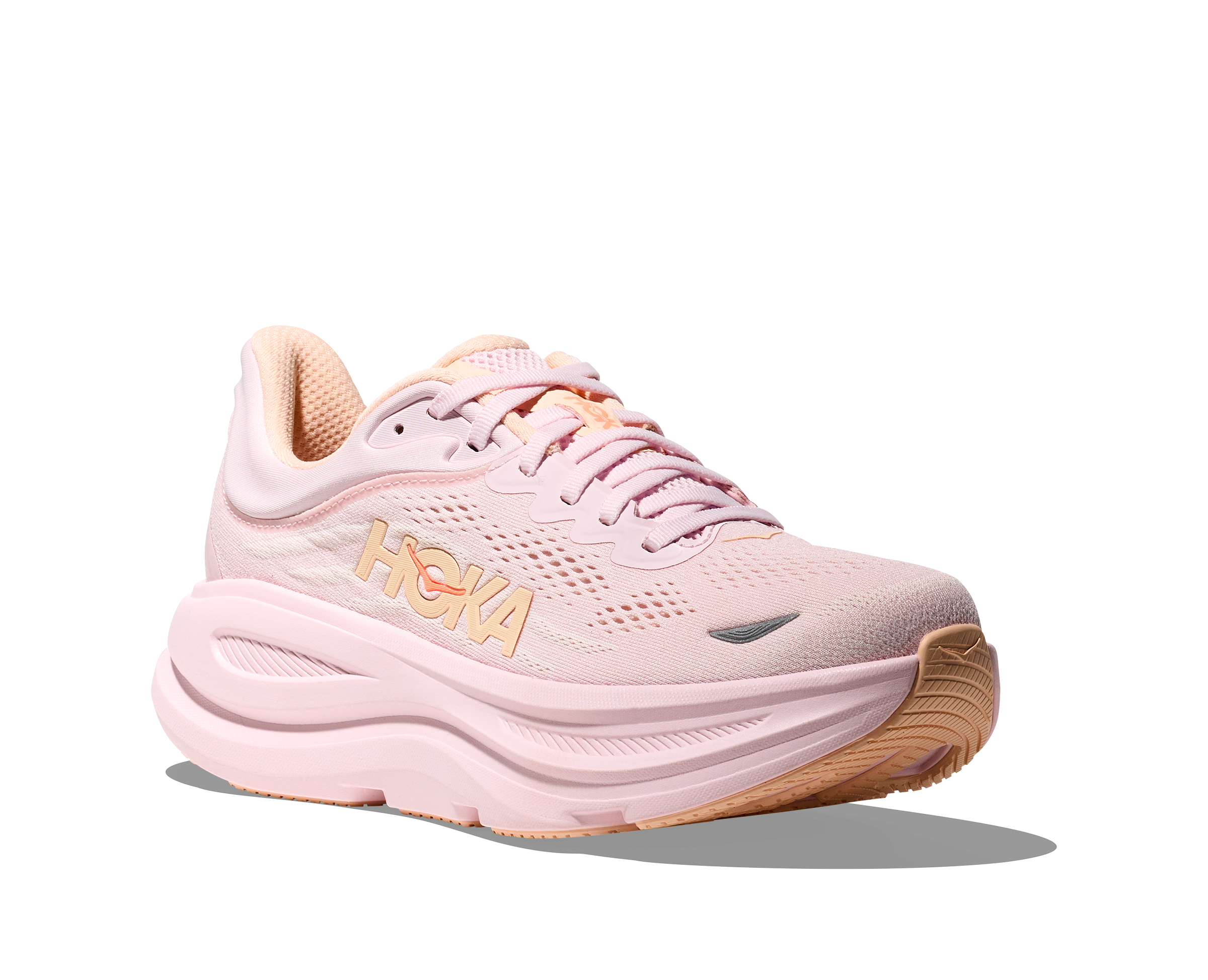 Hoka Lilac Cream/Tangerine Glow Bondi 9 Women's Running Shoes 1162012-LRMT
