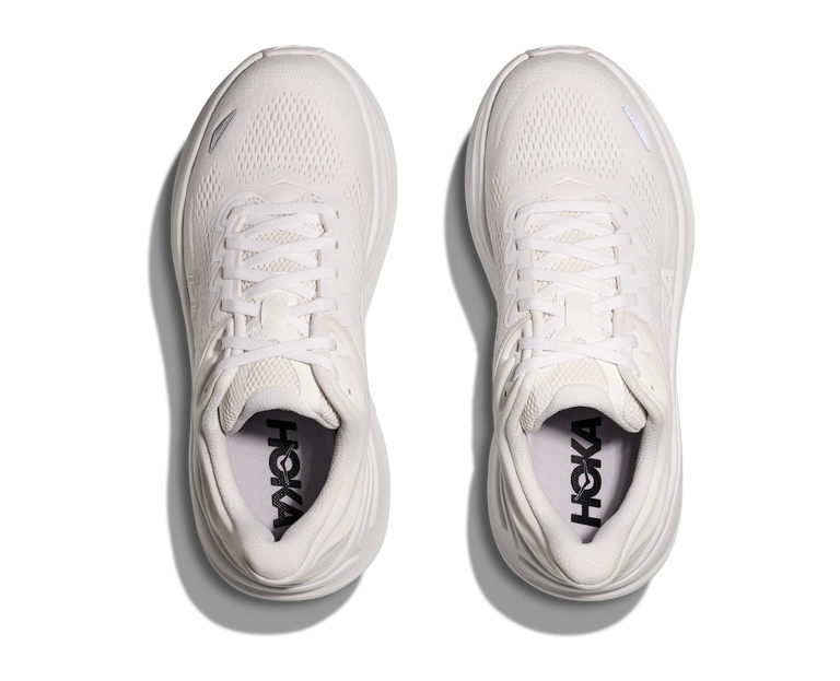Hoka White/White Bondi 9 Women's Running Shoes 1162012-WWH
