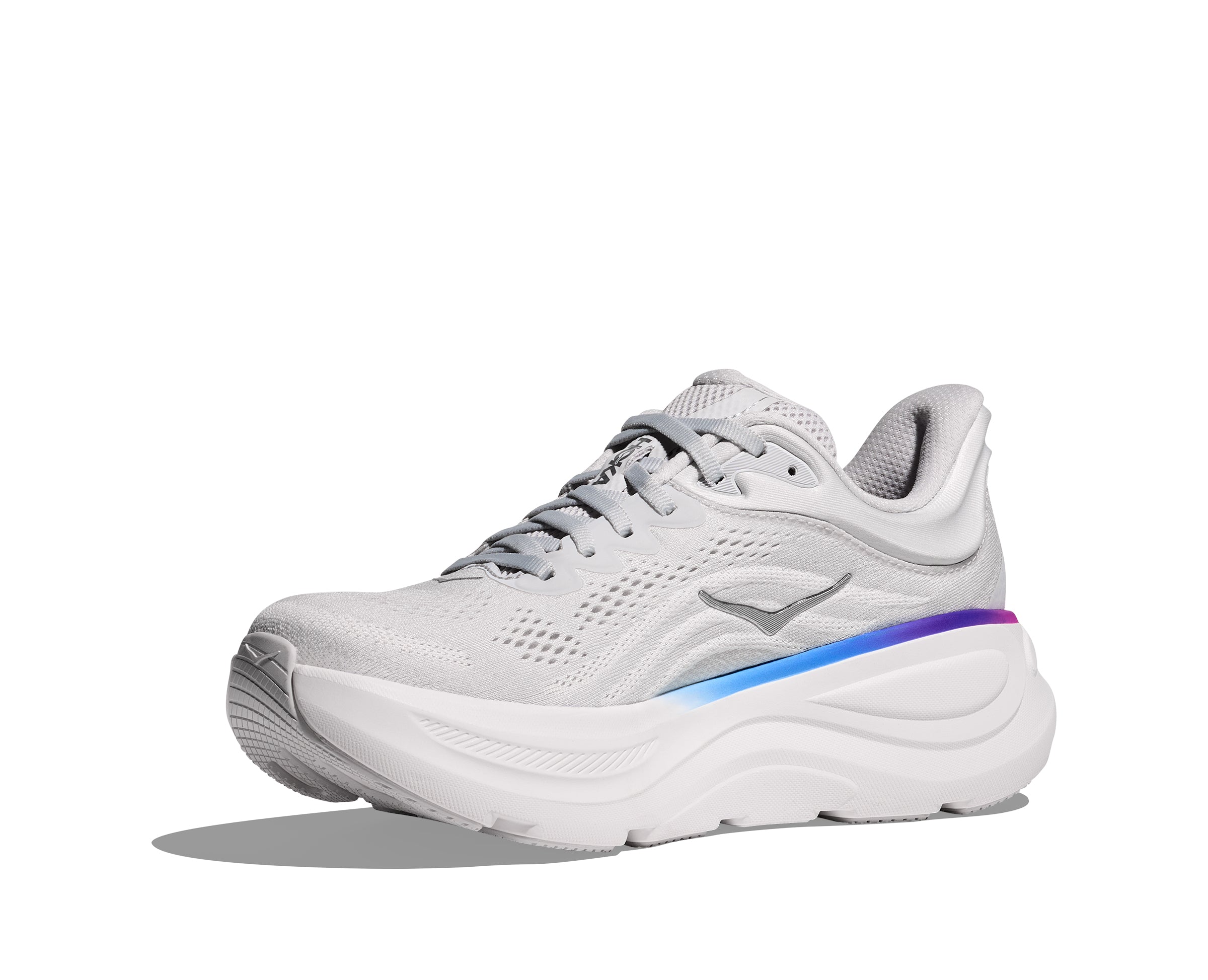 ユキオ Hoka Cosmic Grey/White Bondi 9 Wide Width Women's Running