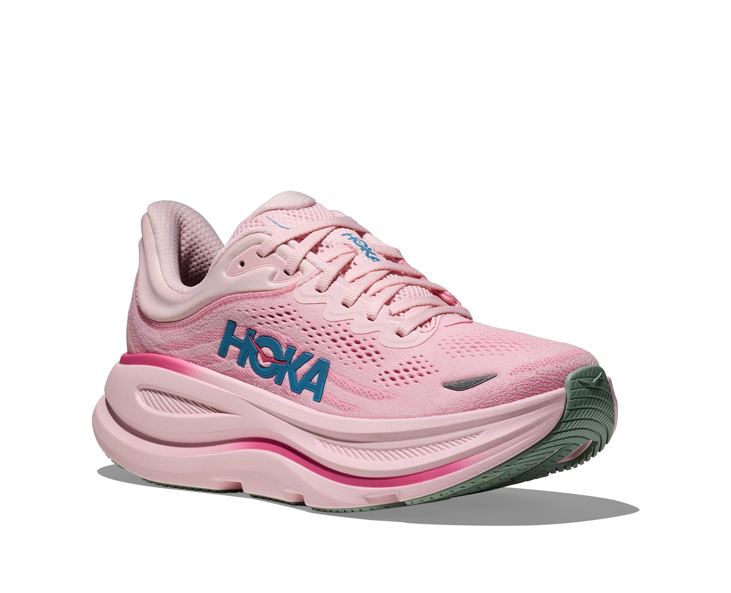 Hoka Rose Tea/Petal Bondi 9 Wide Width Women's Running Shoes 1162014-R
