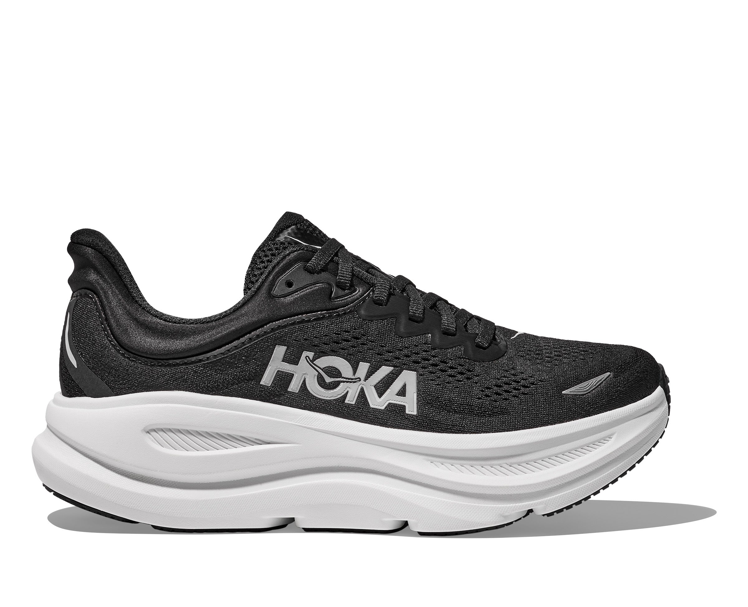 Hoka Black/White Bondi 9 Xtra Wide Men's Running Shoes 1162015-BWHT