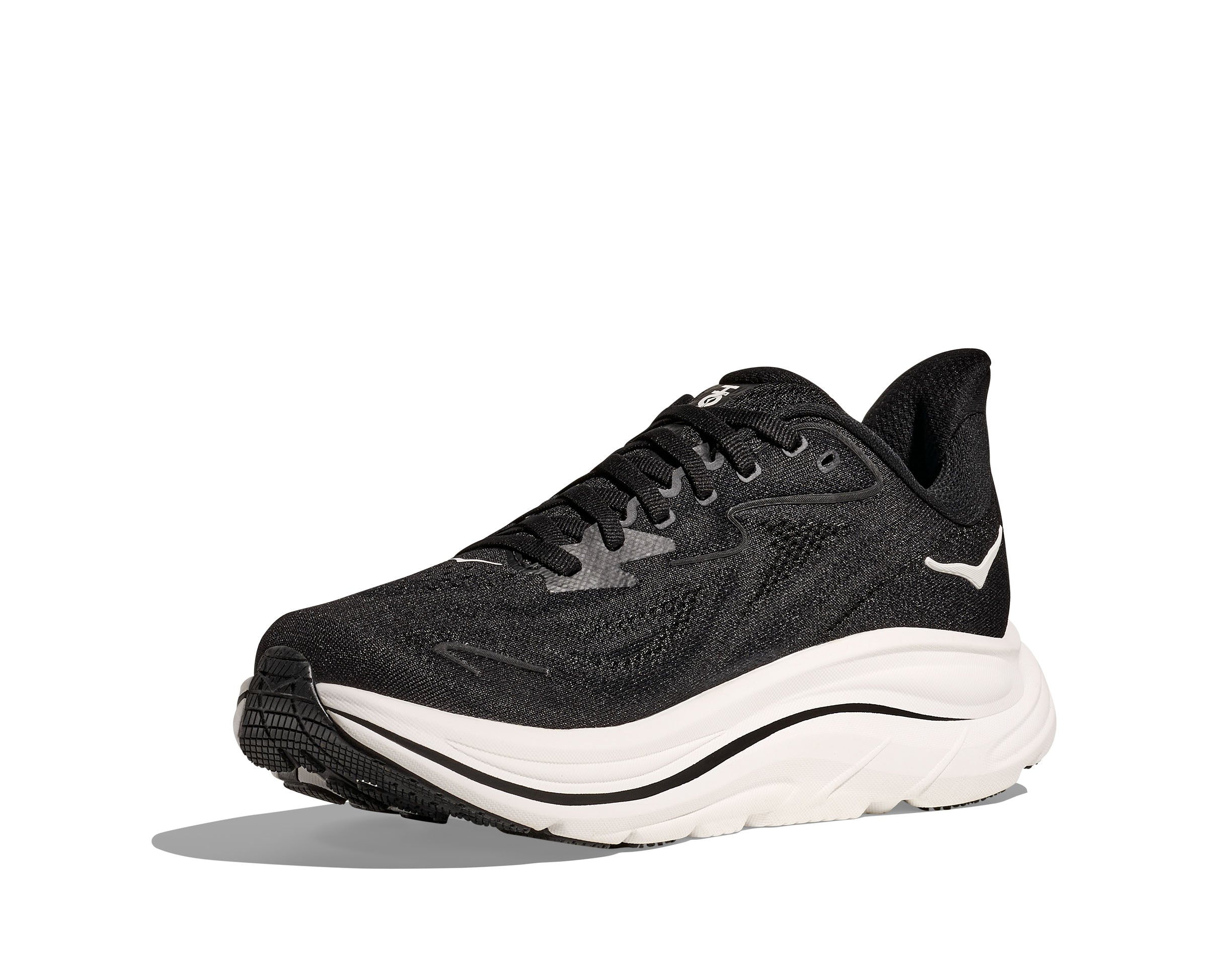Hoka Black/White Clifton 10 Women's Running Shoes 1162031-BWHT