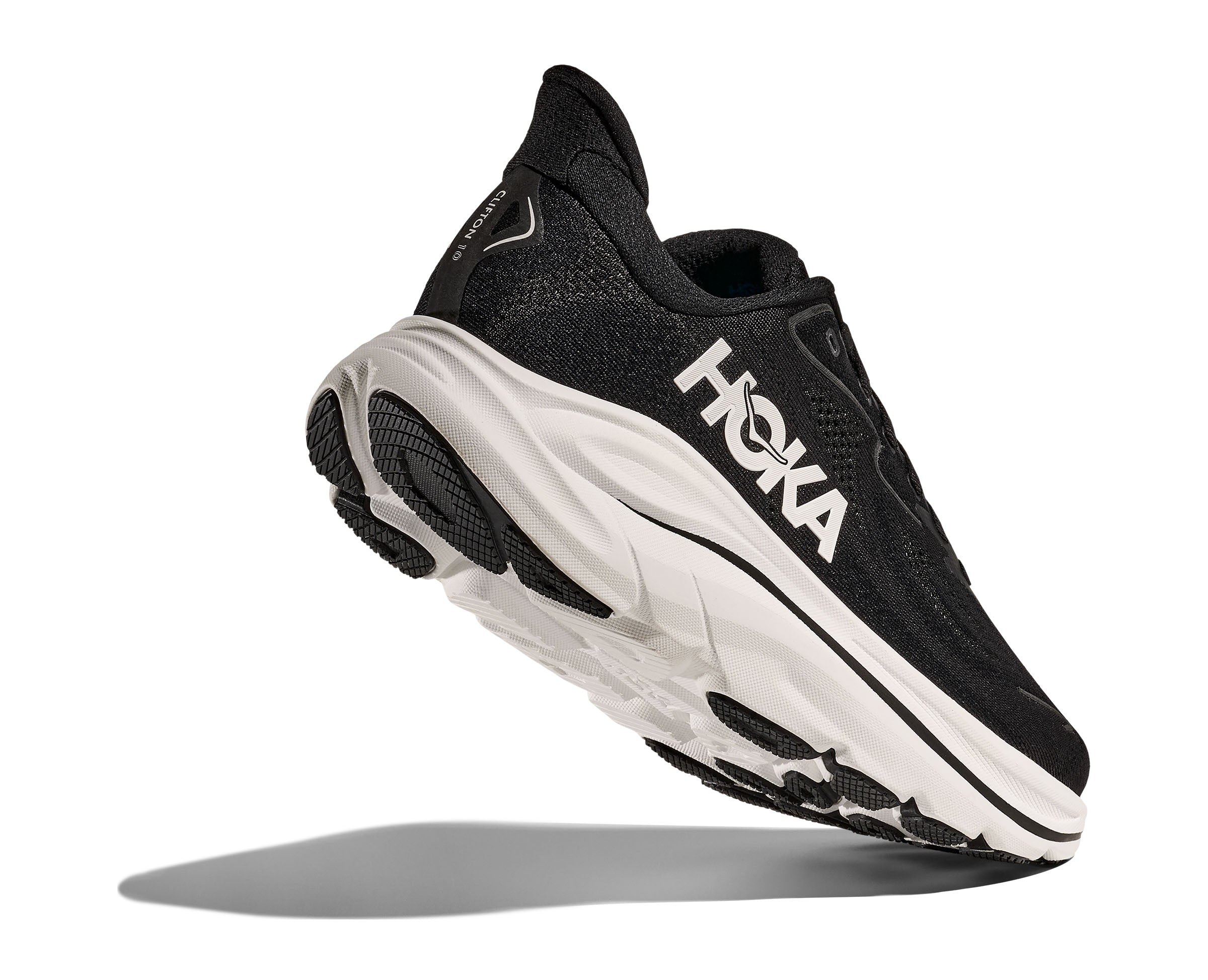 Hoka Black/White Clifton 10 Women's Running Shoes 1162031-BWHT