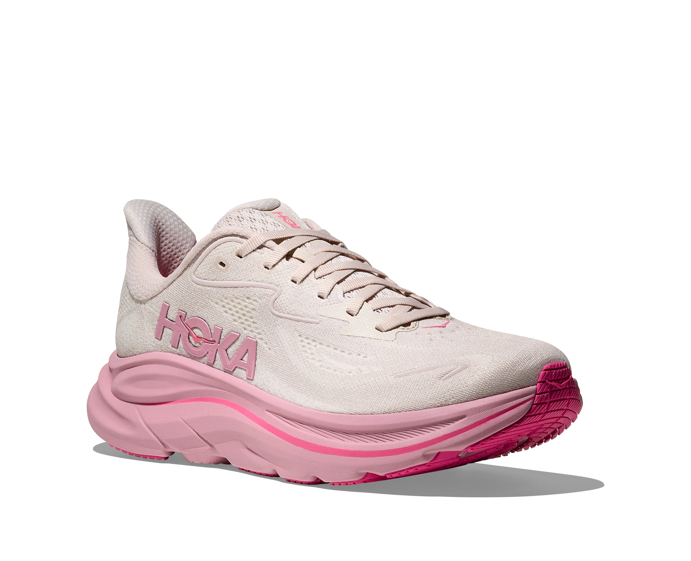 Hoka Rose Cream/Dried Rose Clifton 10 Women's Running Shoes 1162031-RMD