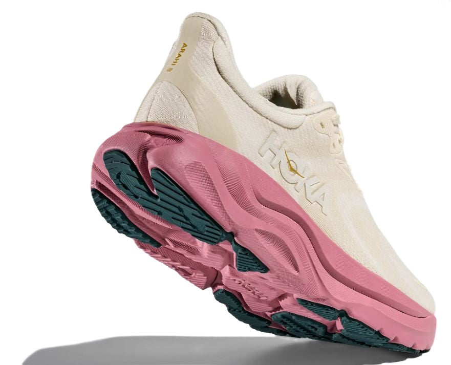 Hoka Alabaster/Lingonberry Arahi 8 Women's Running Shoes 1168691-ARLN
