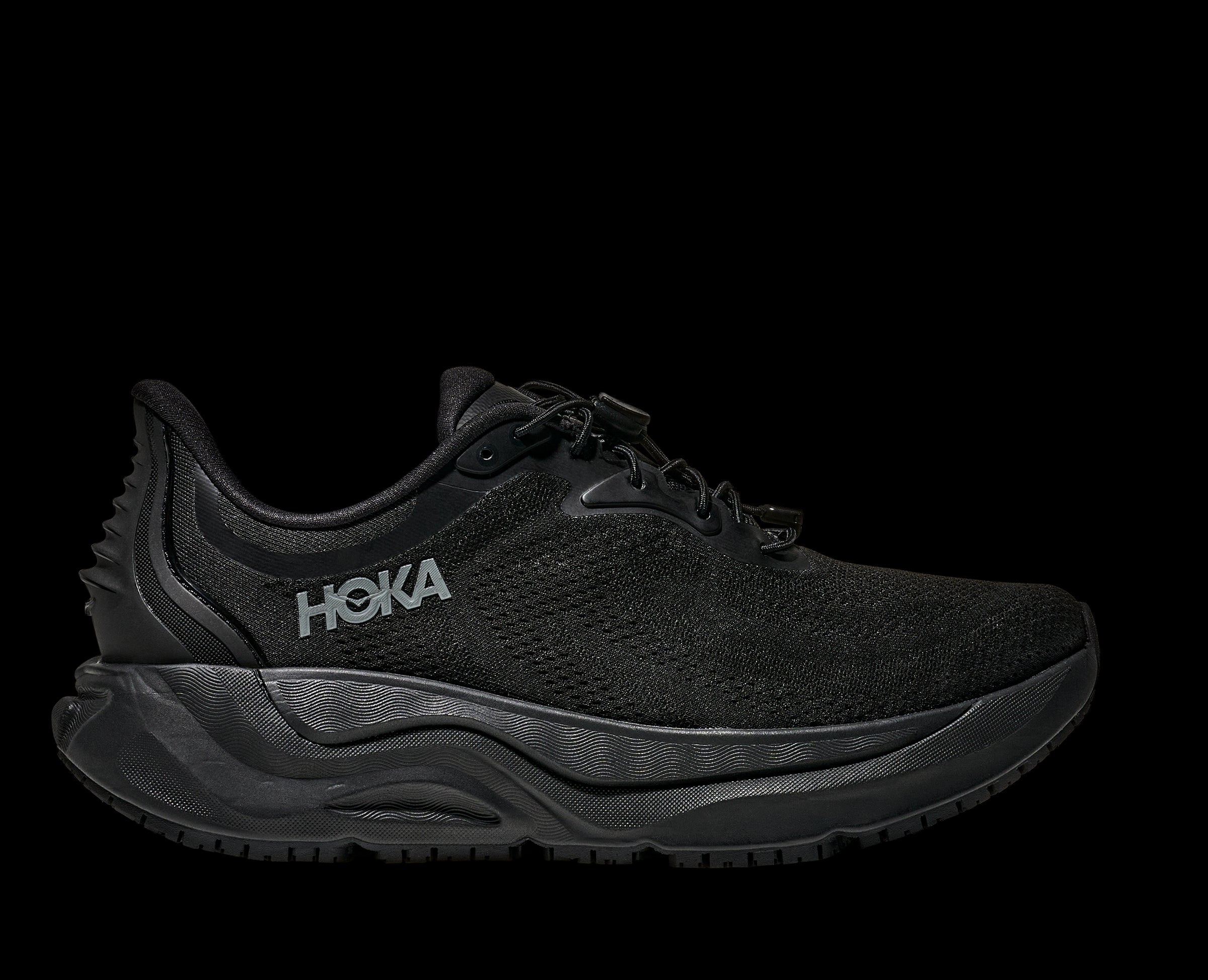 Hoka Black/Black Arahi SR Women's Wide Width Slip Resistant Stability Work Shoes 1168715-BBLC