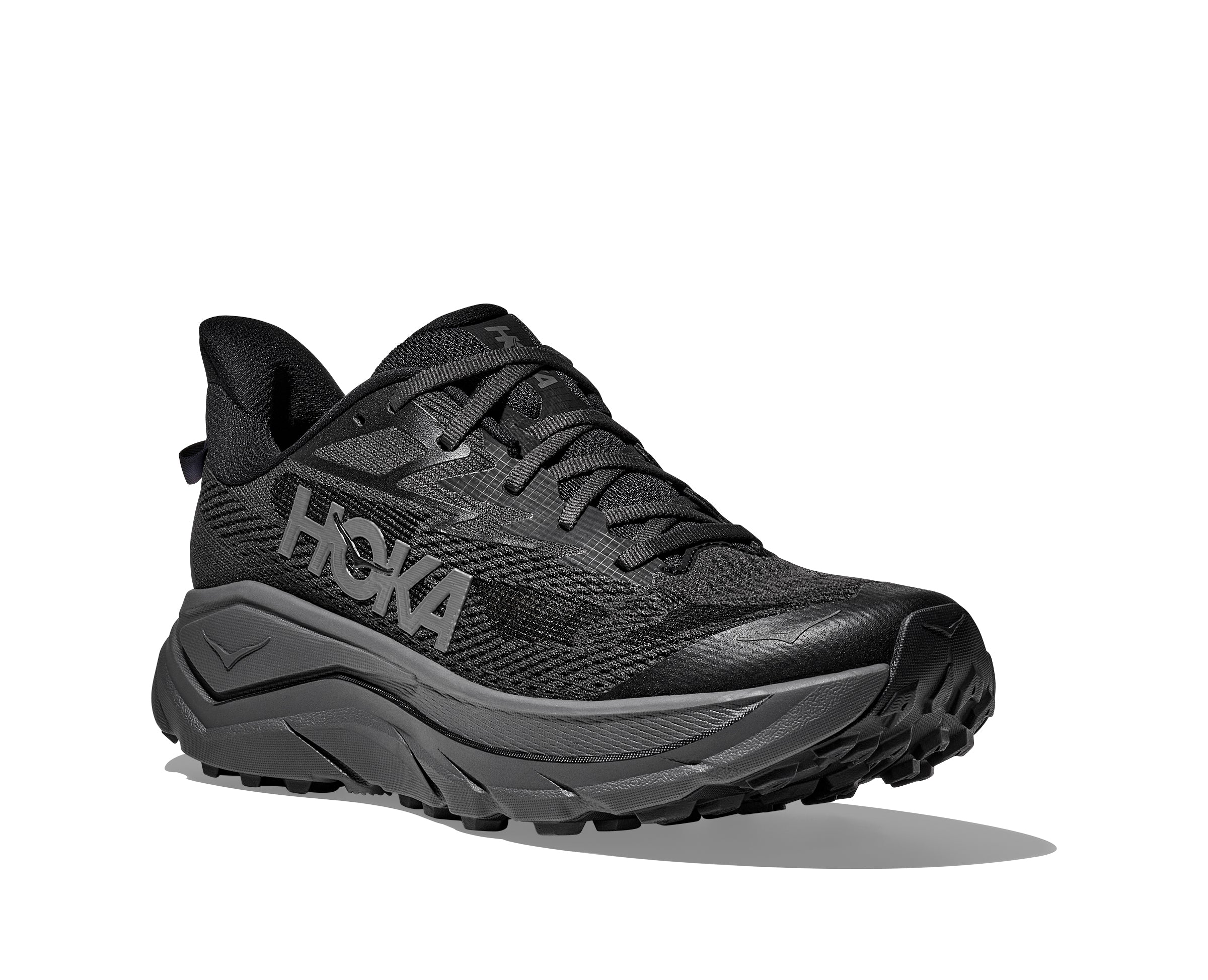 Hoka Black/Outer Orbit Challenger 8 Wide Width Men's Trail Running Sho