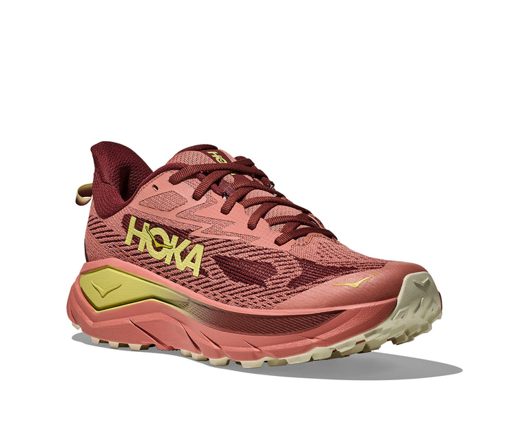 Hoka Blush/Dark Cedar Challenger Women's Wide Width Trail Running Sh