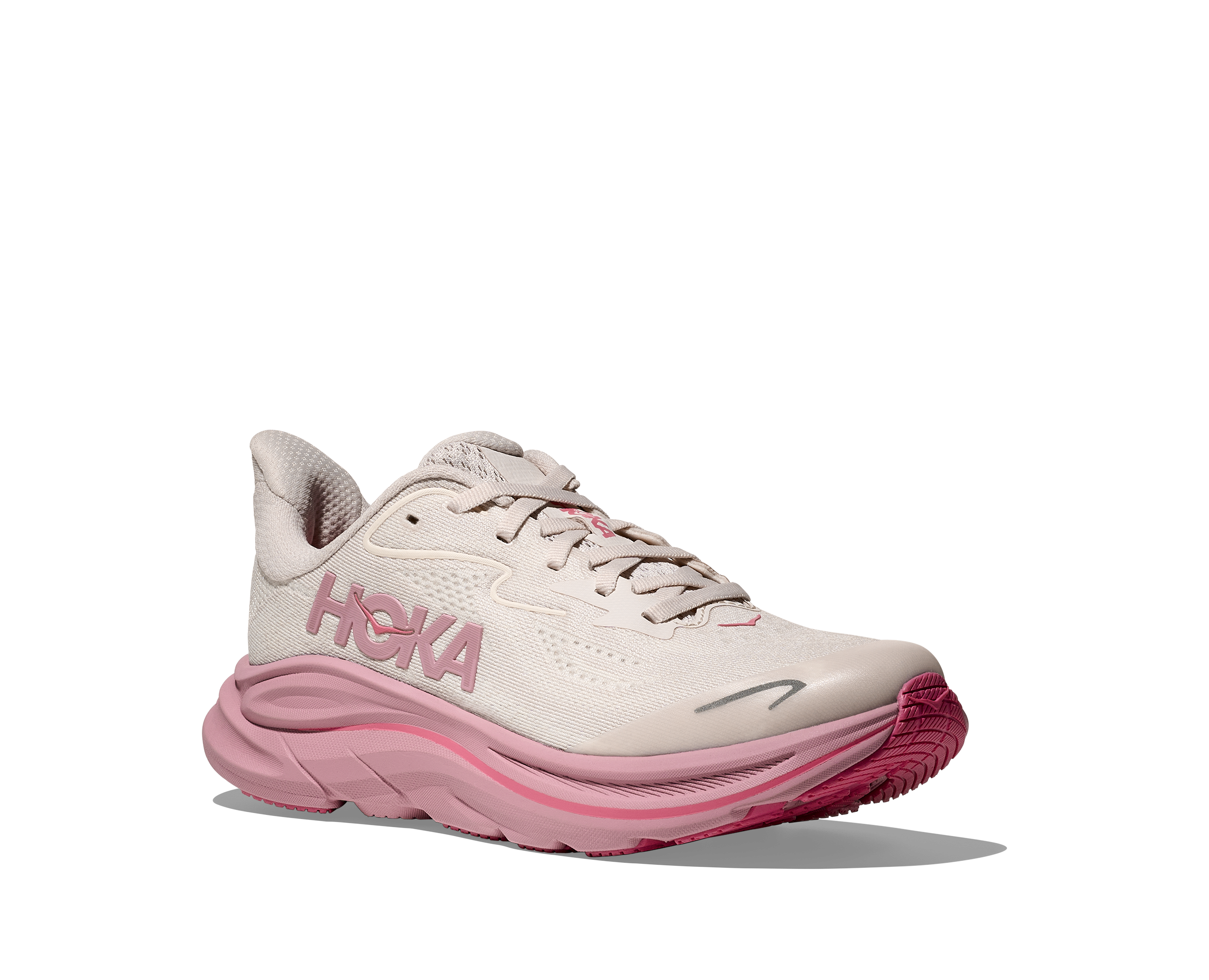 Hoka Rose Cream/Dried Rose Clifton 10 Big Kids Athletic Shoes 1168860-RMD