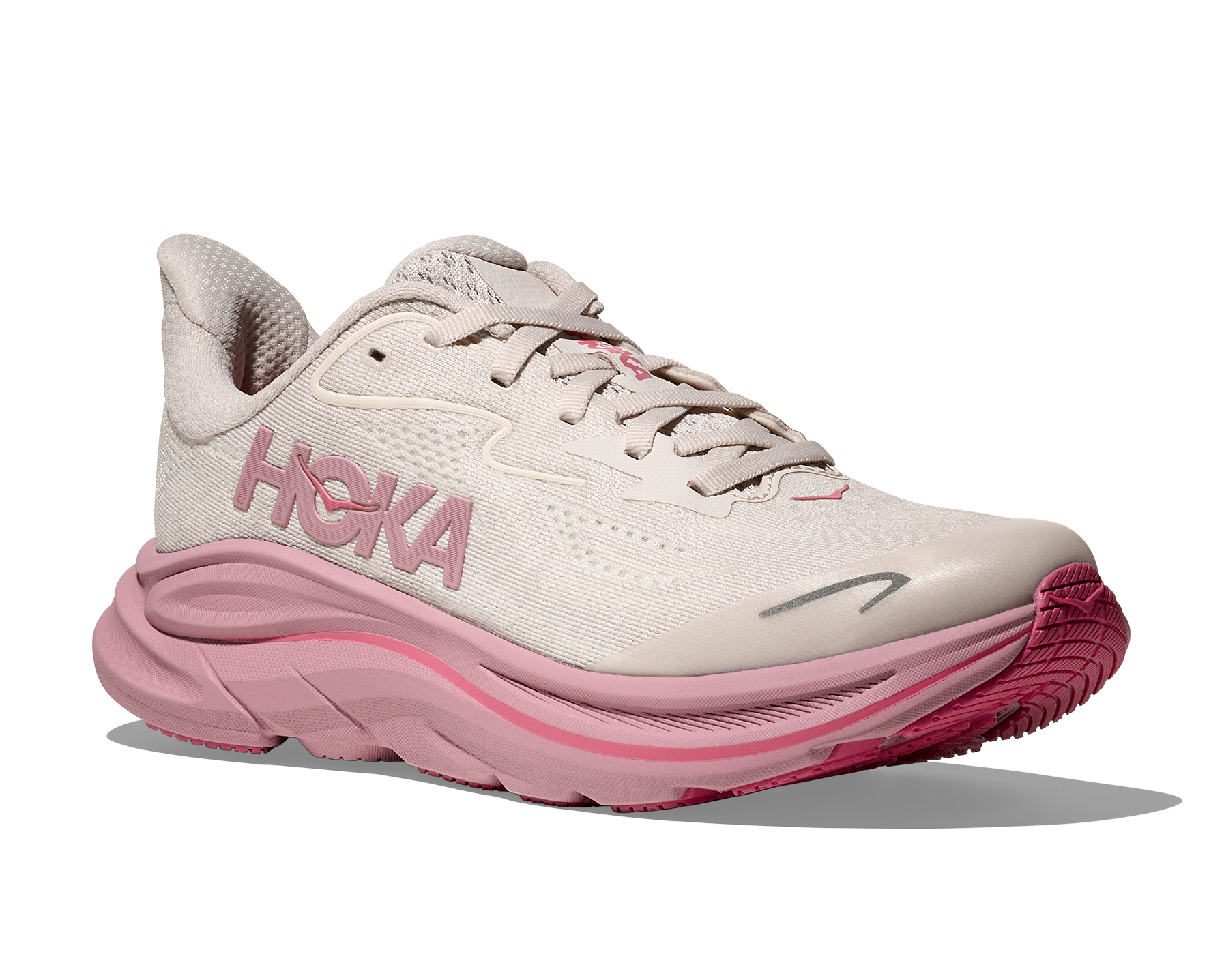 Hoka Rose Cream/Dried Rose Clifton 10 Big Kids Athletic Shoes 1168860-RMD