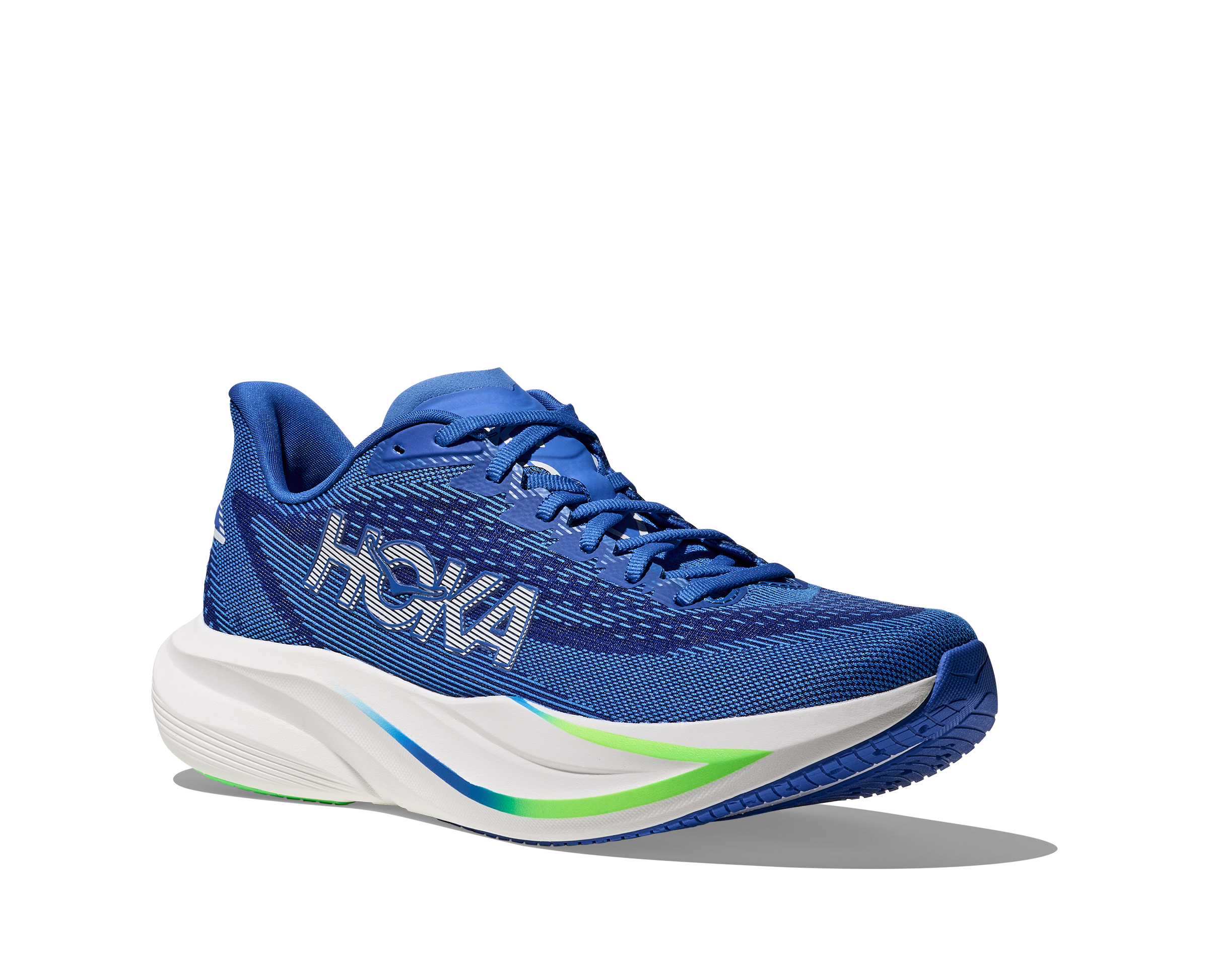 Hoka Cobalt Blue/Neon Green Mach 7 Men's Running Shoes 1171904-CBLTB