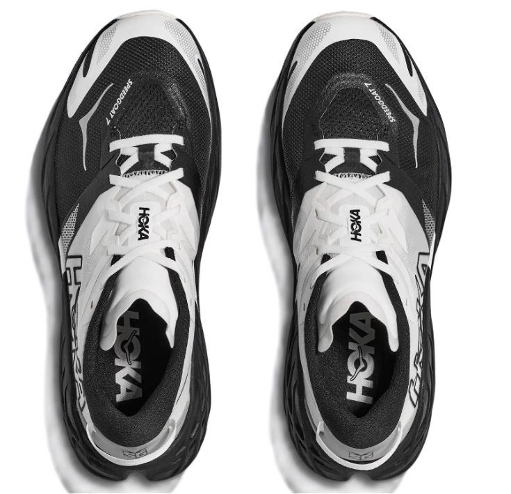 Hoka Black/White Speedgoat 7 Women's Trail Running Shoes 1171929-BWHT