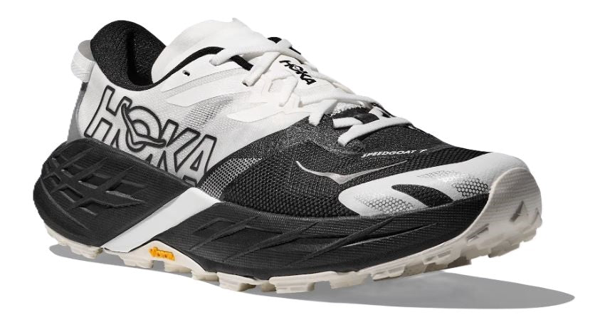 Hoka Black/White Speedgoat 7 Women's Trail Running Shoes 1171929-BWHT