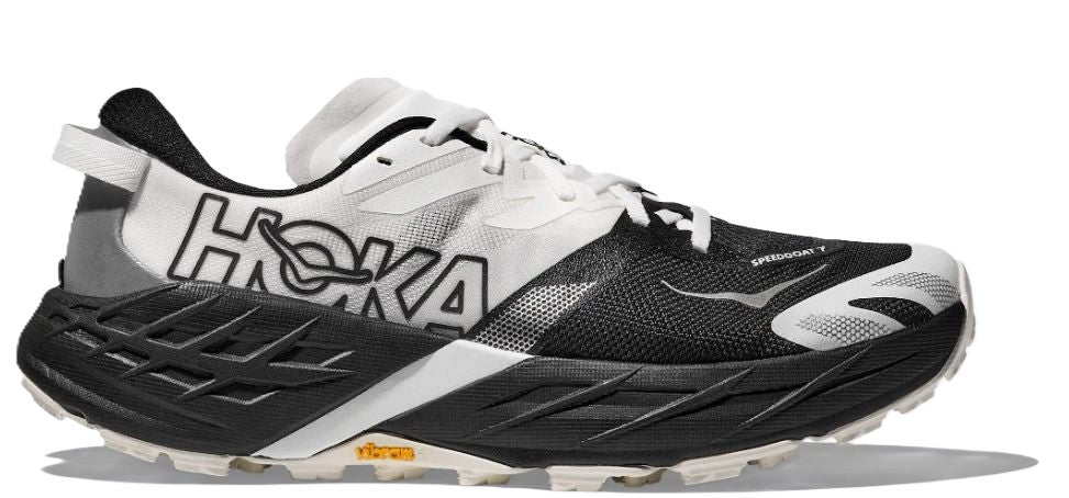 Hoka Black/White Speedgoat 7 Women's Trail Running Shoes 1171929-BWHT