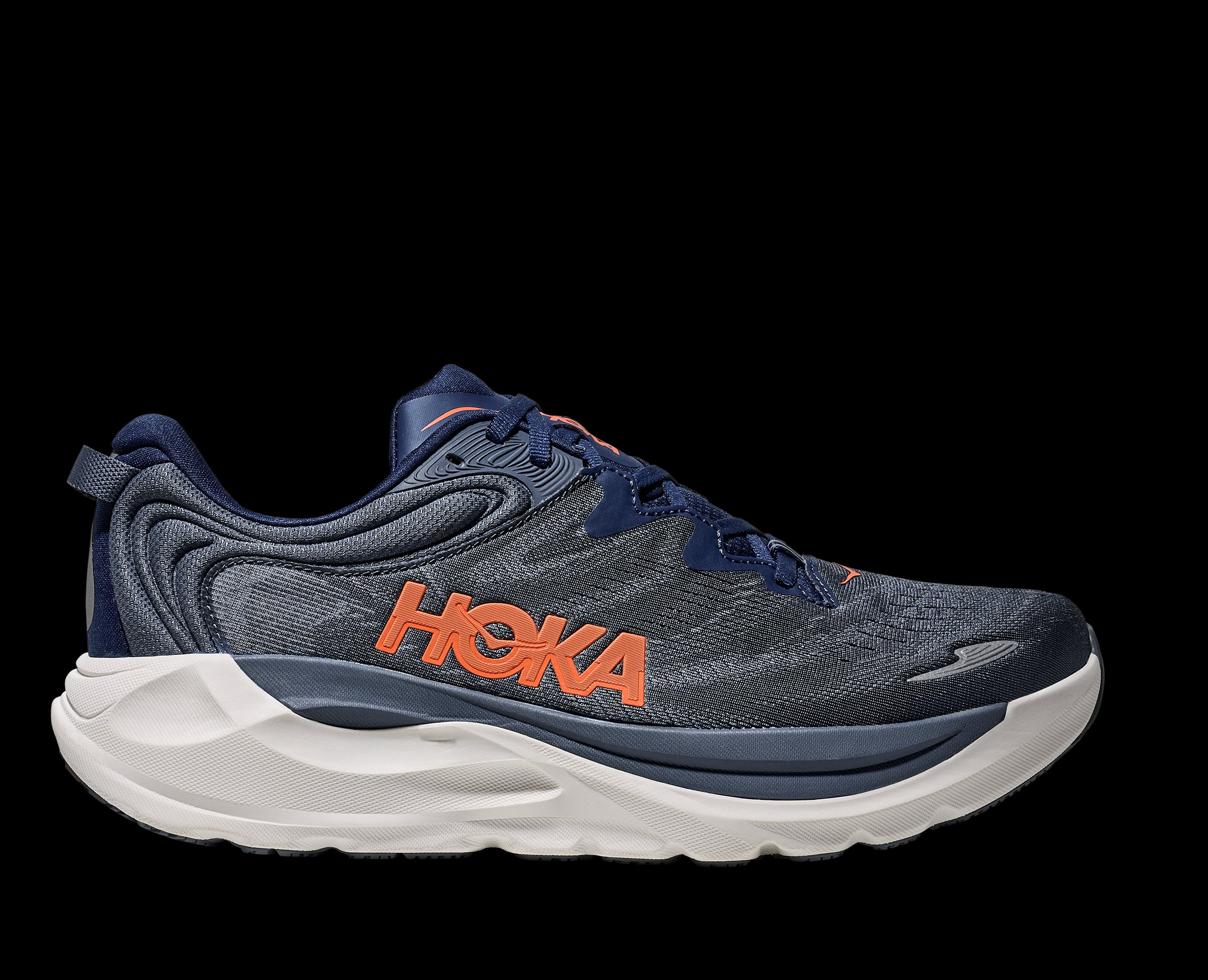 Hoka Midnight Blue/Faded Navy Gaviota 6 Men's Wide Width Stability Shoes 1171934-MLFD