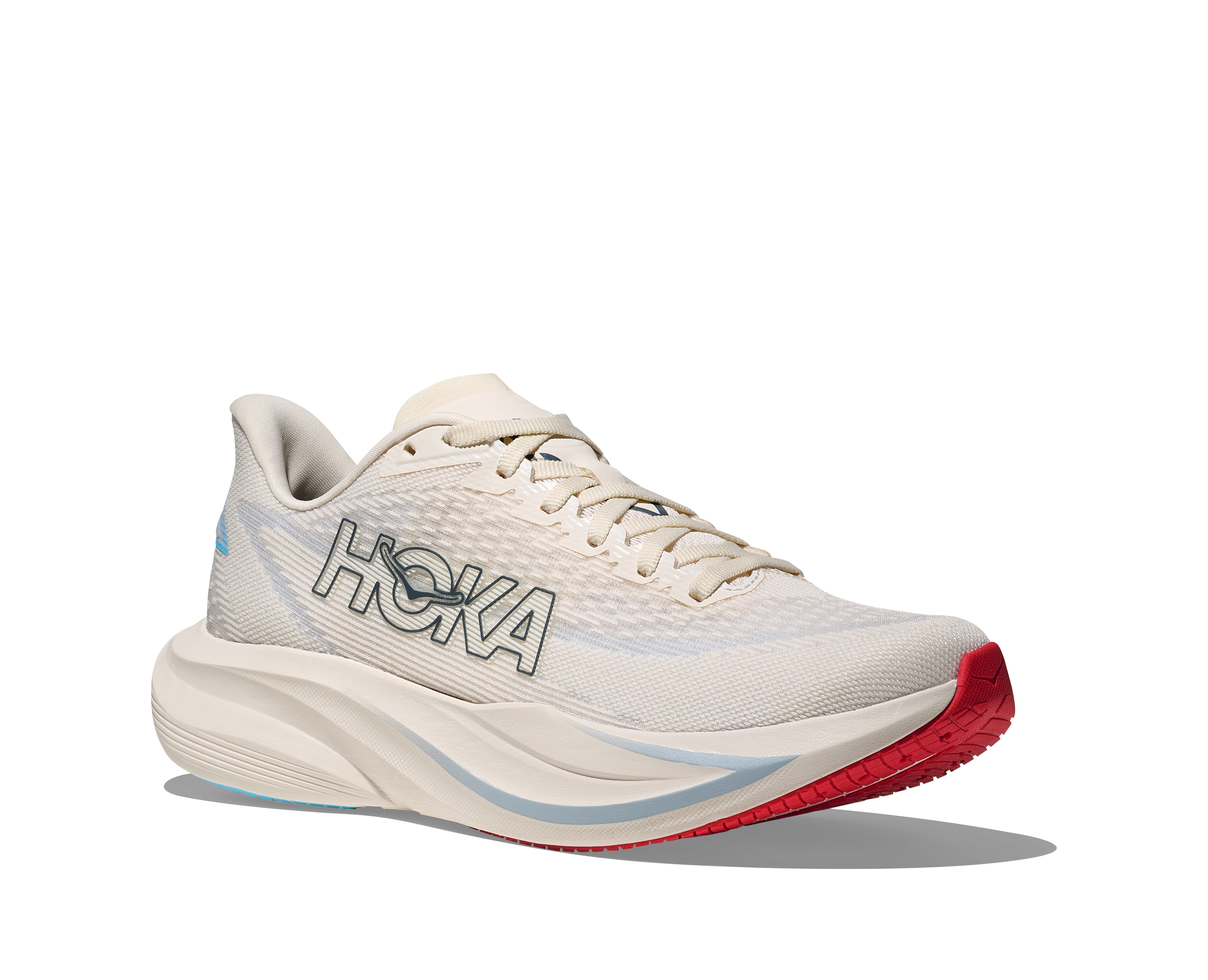 Hoka Alabaster/Soaring Blue Mach 7 Women's Running Shoes 1171938-ASRN