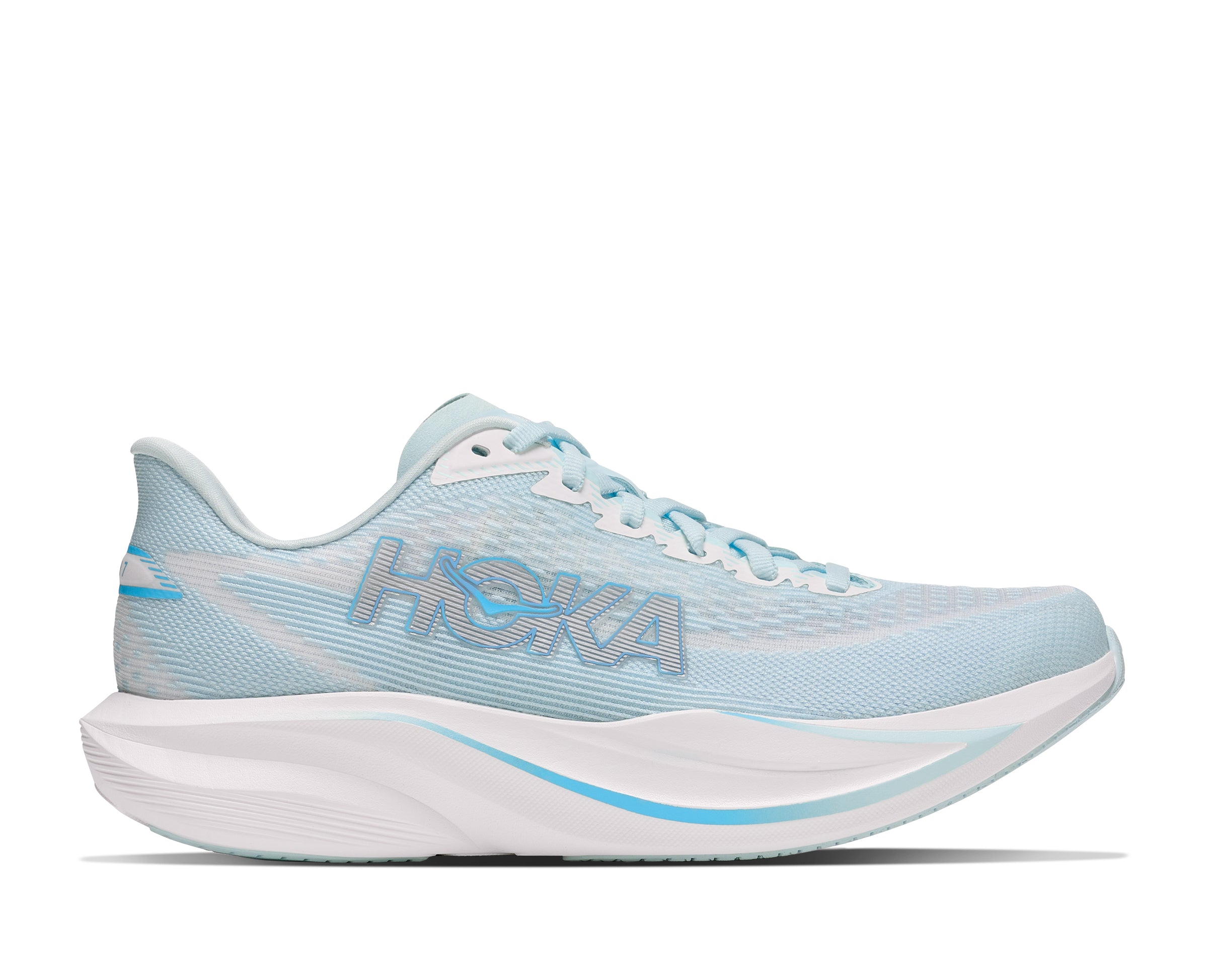 Hoka Glimmering Blue/Frost Mach 7 Women's Road Running Shoes 1171938-GLFR