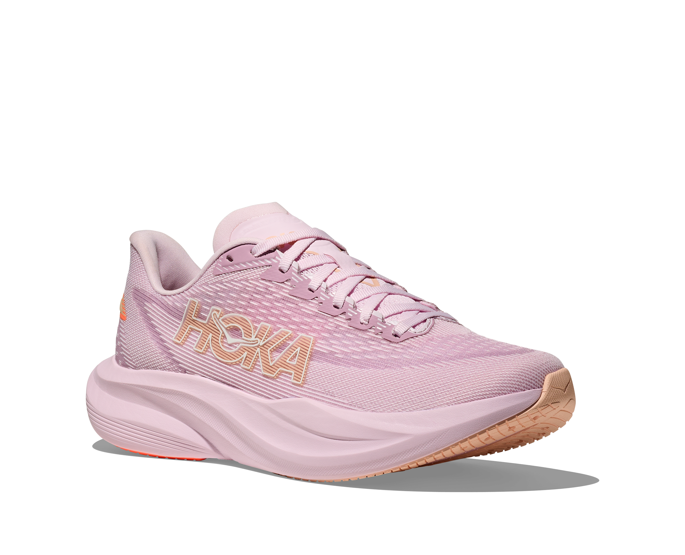 Hoka Lilac Cream/Tangerine Glow Mach 7 Women's Running Shoes 1171938-LRMT