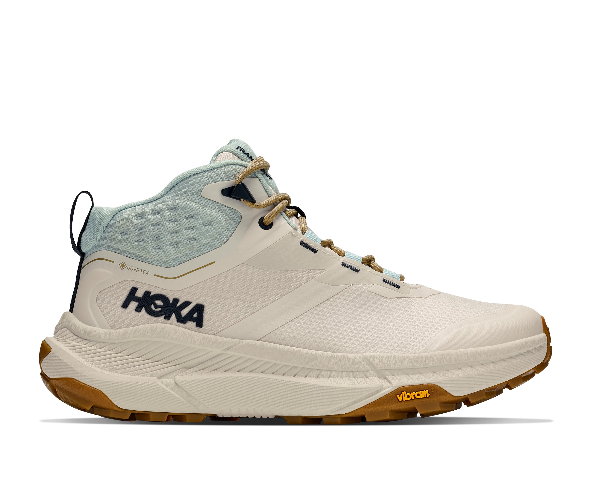 Hoka Alabaster/Glimmering Blue Transport Hike GTX Women's Hiking Shoes 1172913-AMM