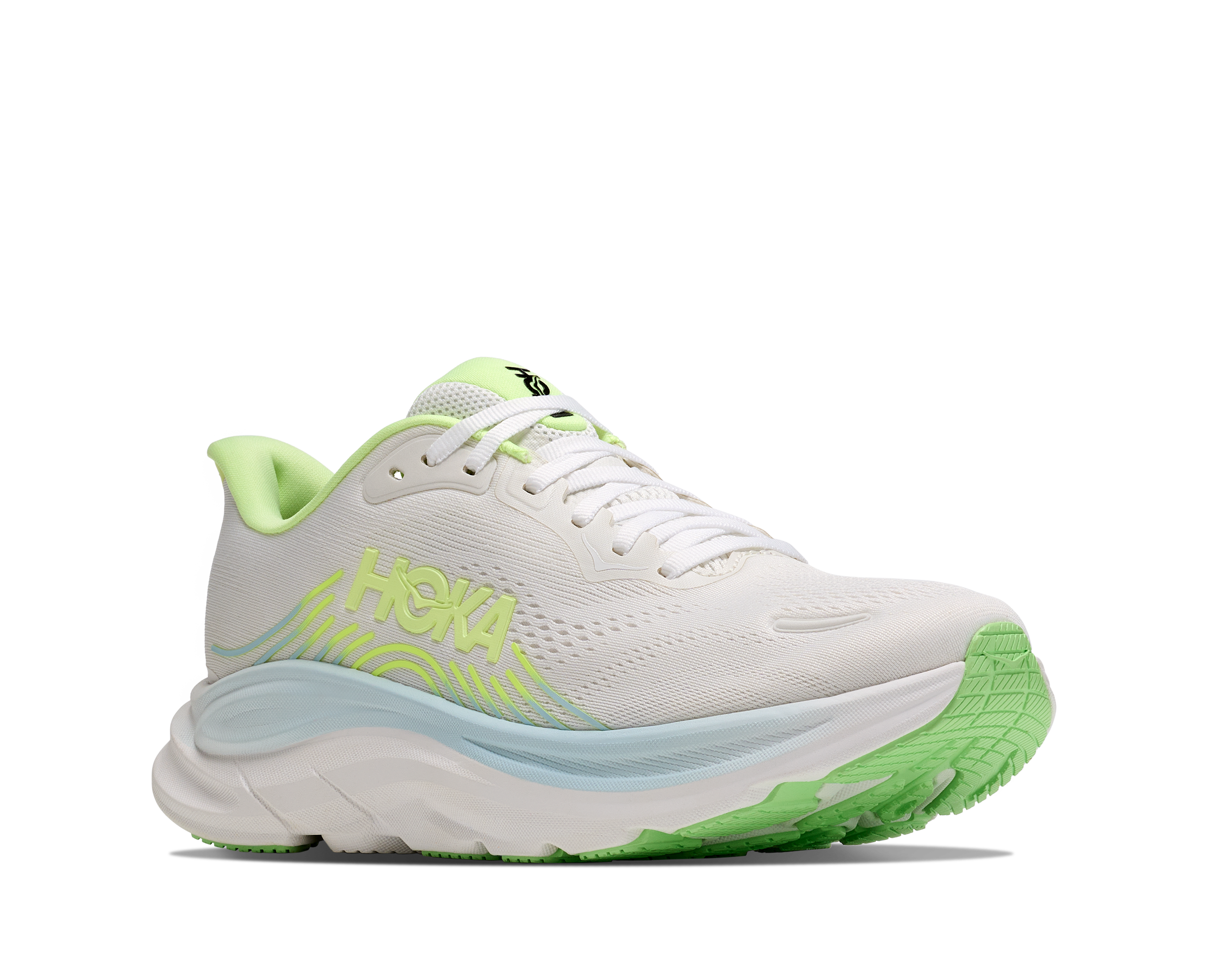 Hoka Frost/NeonYuzu Clifton 11 Women's Xtra Wide Width Running Shoes 1177541-FYZ