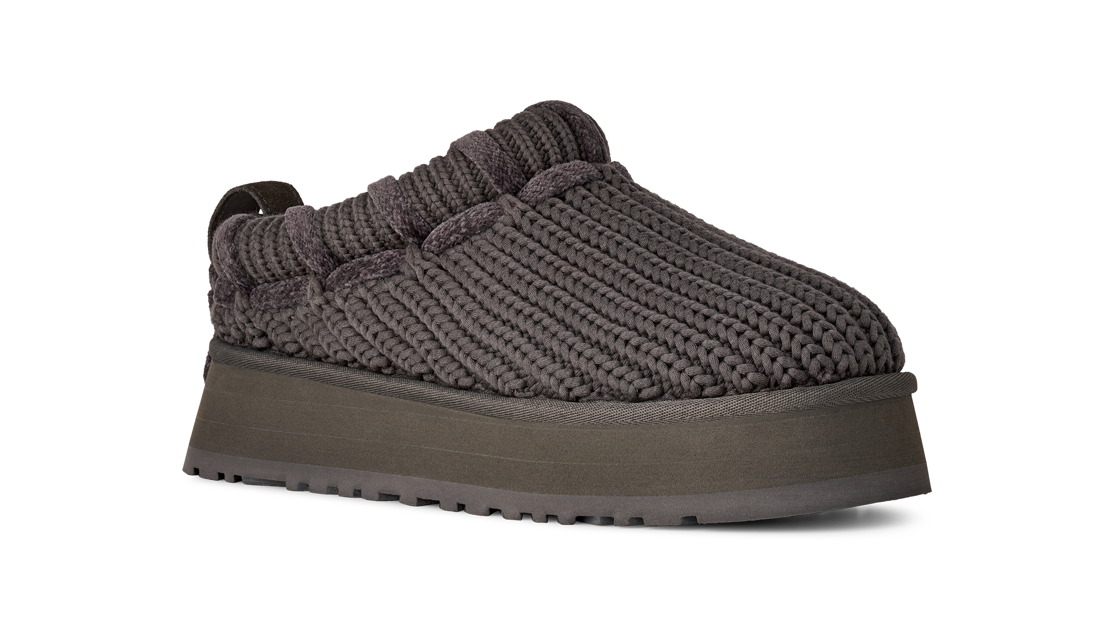 UGG Charcoal Tazz Whipstitch Knit Women's Slippers 1180359