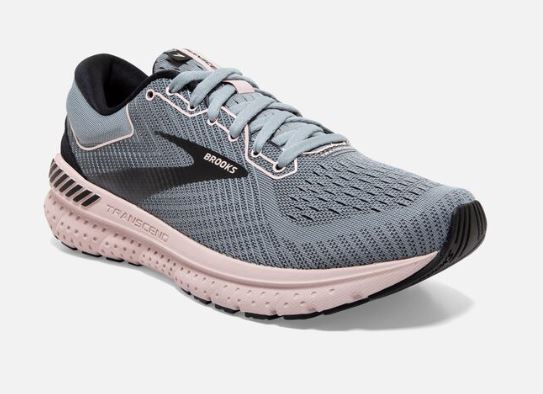 Brooks Grey/Black/Violet Transcend 7 Womens Road Running Comfort Shoes 120319-074