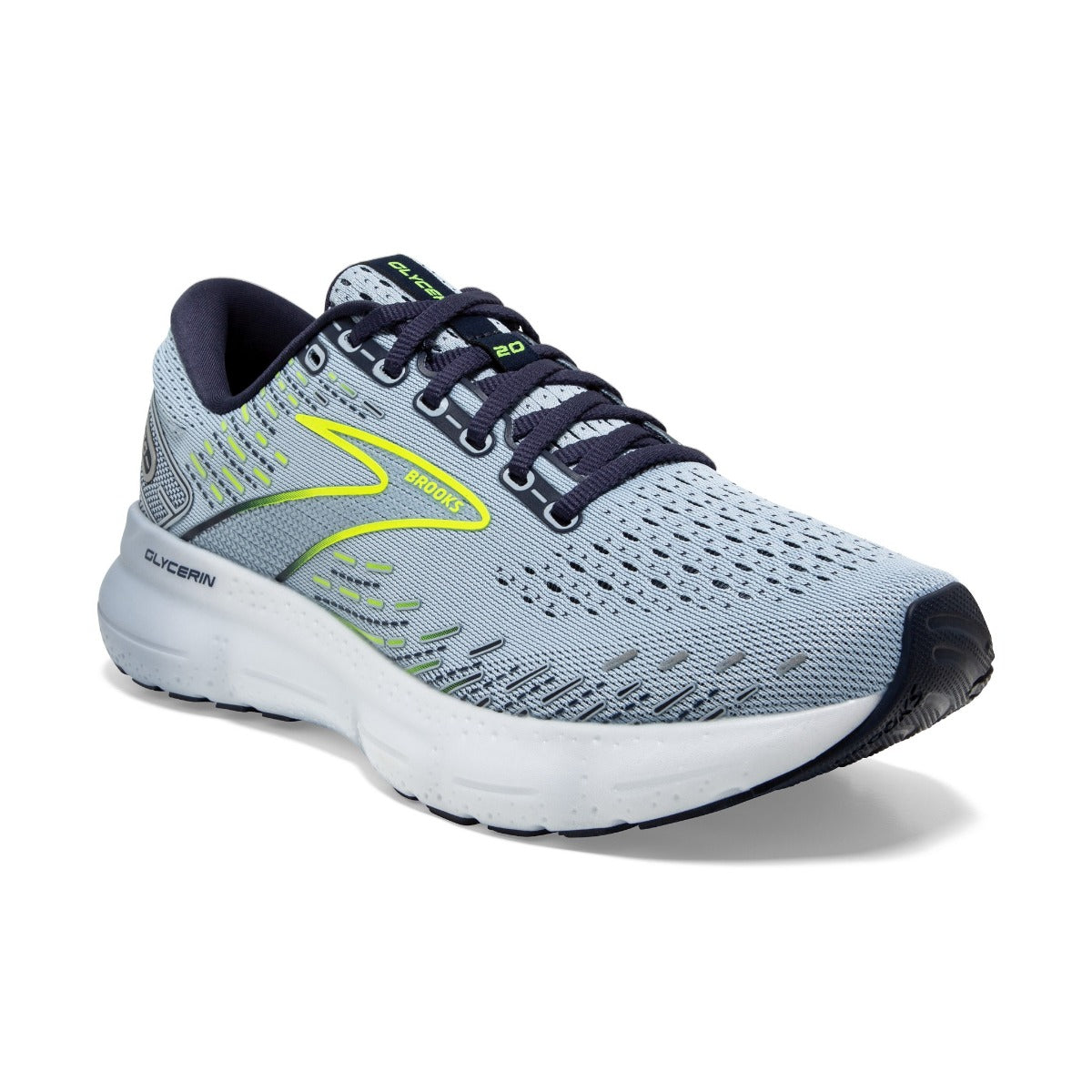 Brooks Light Blue/Peacoat/Nightlife Glycerin 20 Women's Running Shoes 120369-416