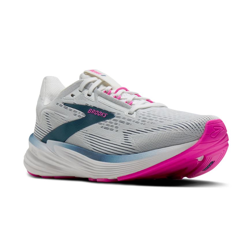 Brooks White/Moonlight/Pink Revel 8 Women's Running Shoes 120456-132