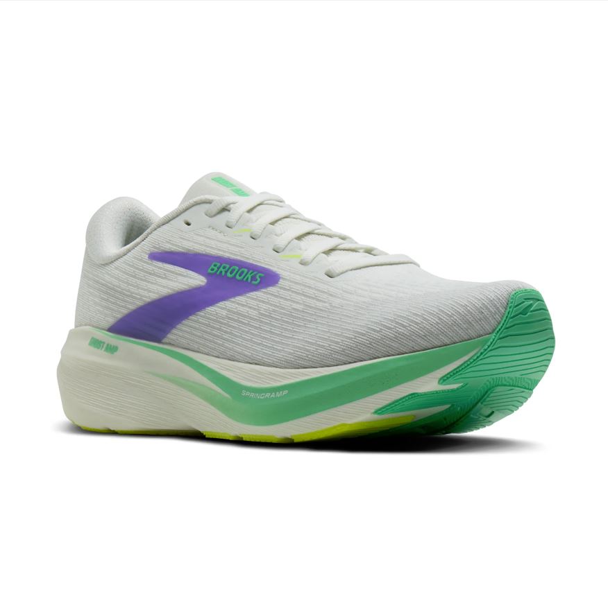 Brooks Grey/Grey/Paradise Green Ghost Amp Women's Running Shoes 120486-045