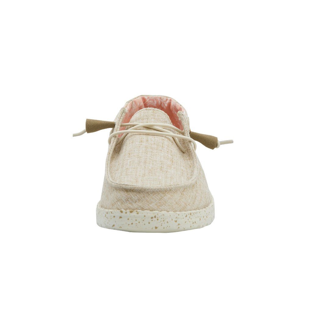 Hey Dude Chambray White Nut Wendy Linen Shoes 121410121