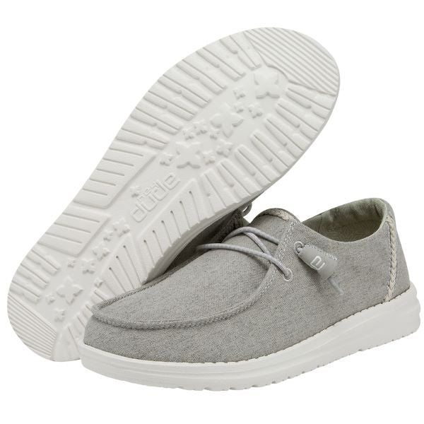 Hey Dude Braid Grey Wendy Chambray Women's Casual Shoes 121413327
