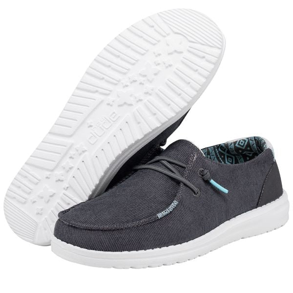 Hey Dude Carbon Wendy Corduroy Womens Shoes 121414312