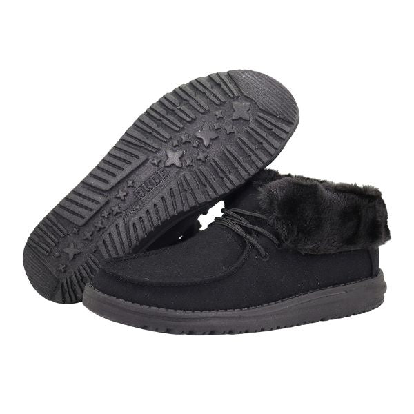 Hey Dude Total Black Britt Womens Booties 121774938