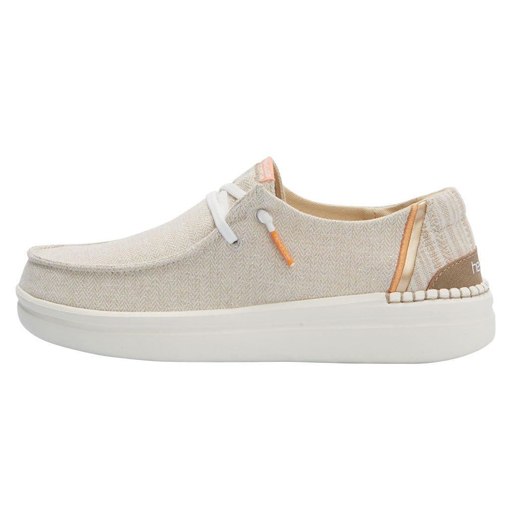 Hey Dude Tan with Orange Wendy Rise Ladies Casual Shoes 121941701