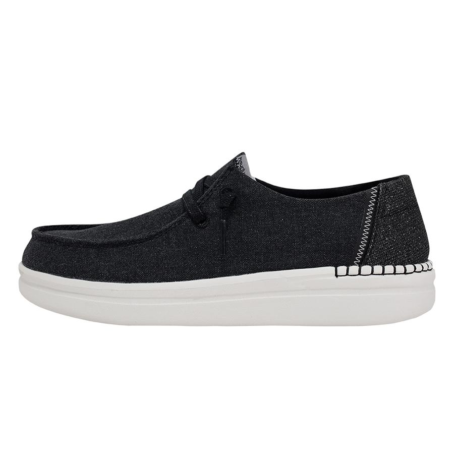 Hey Dude Black Wendy Rise Women's Casual Shoes 121944900