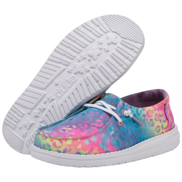 Hey Dude Wendy Flow Leopard Youth Casual Shoes 130129010
