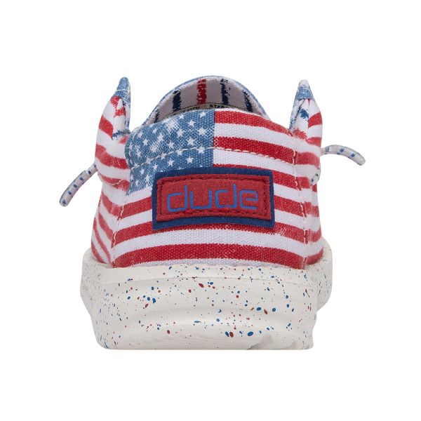 Hey Dude Red/White/Blue Wally Stars and Stripes Youth Casual  display picture 1