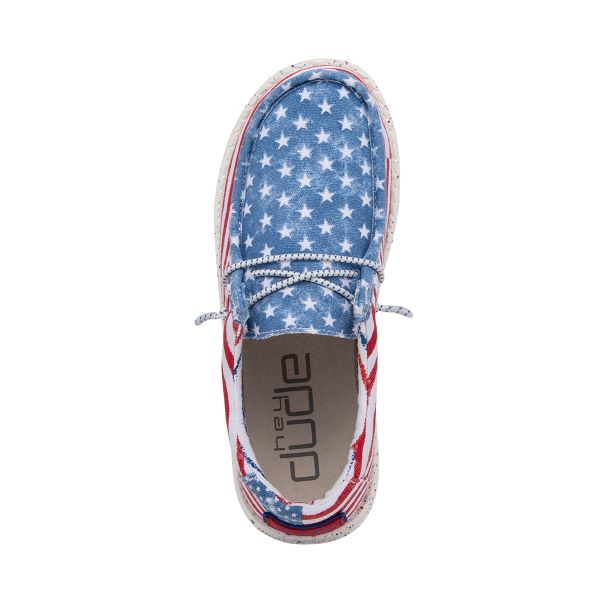 Casual Shoe Hey Dude Shoes Red White And Blue Hey Dude Conway