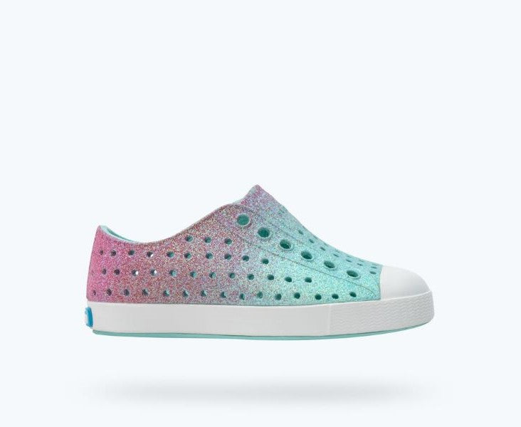 Native Hollywood Hydrangea Bling/Shell White Jefferson Bling Children's (Little Kids) Sneakers 13100112-5635