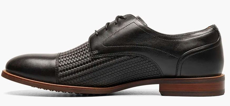 Florsheim Black Woven Leather Oxfords Florsheim Black Rucci Weave Men main image 3