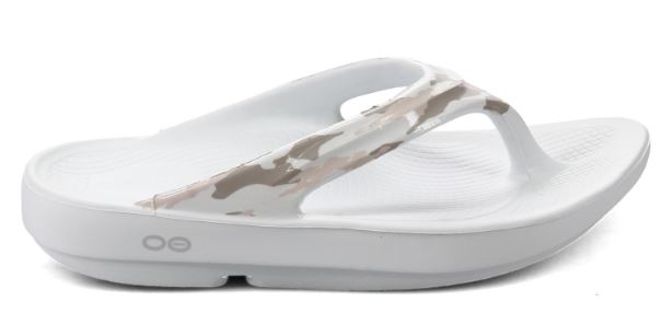 Oofos White Camo OOlala Limited Edition Womens Sandals 1403-WHTCAMO