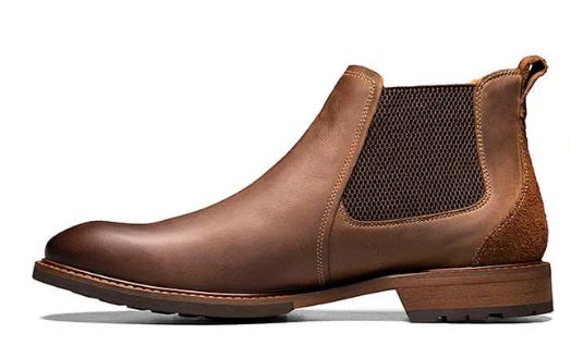 Florsheim Brown Lodge Plain Toe Gore Mens Boots 14285-215 display picture 1