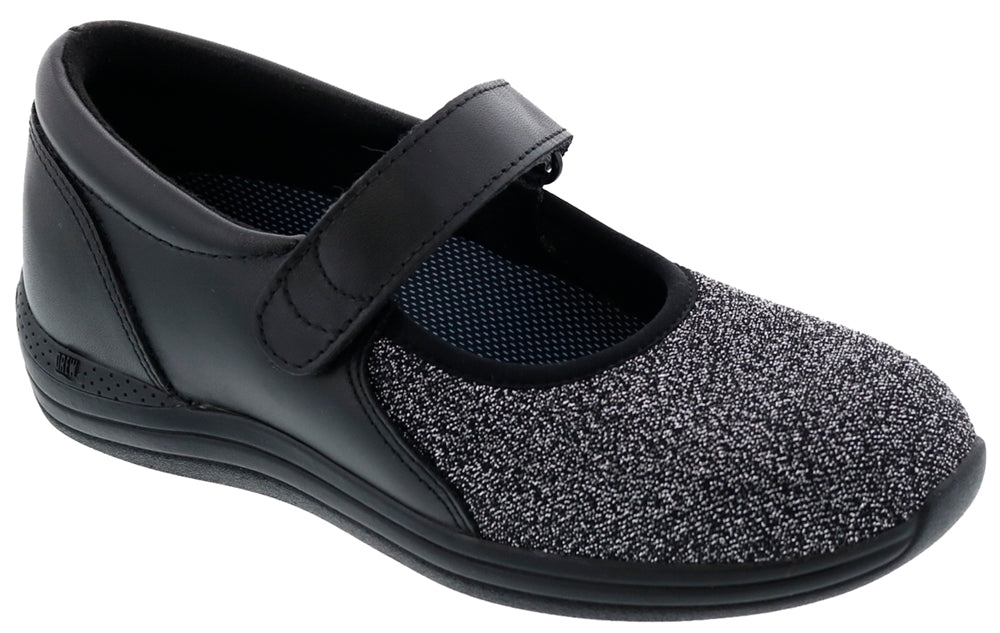 Drew Black Lurex Stretch Magnolia Womens Comfort Shoes 14326-1B