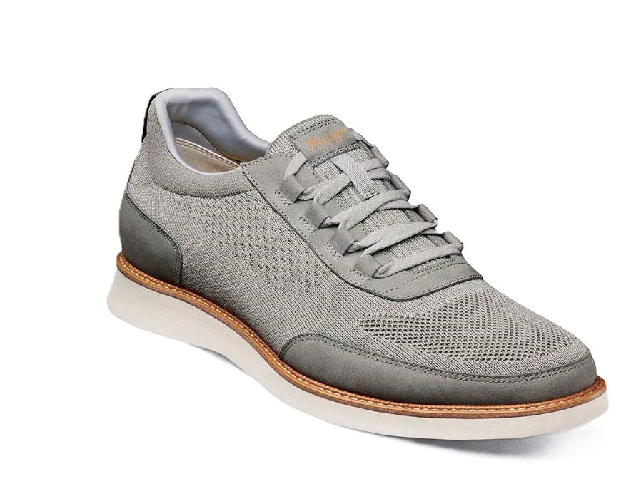 Florsheim Gray Launch Knit Elastic Men's Lace Moc Toe Slip On Shoes 14442-020