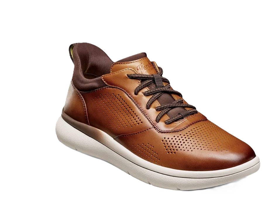 Florsheim Cognac Fleet Performance Toe Elastic Lace Sneaker 14443-221