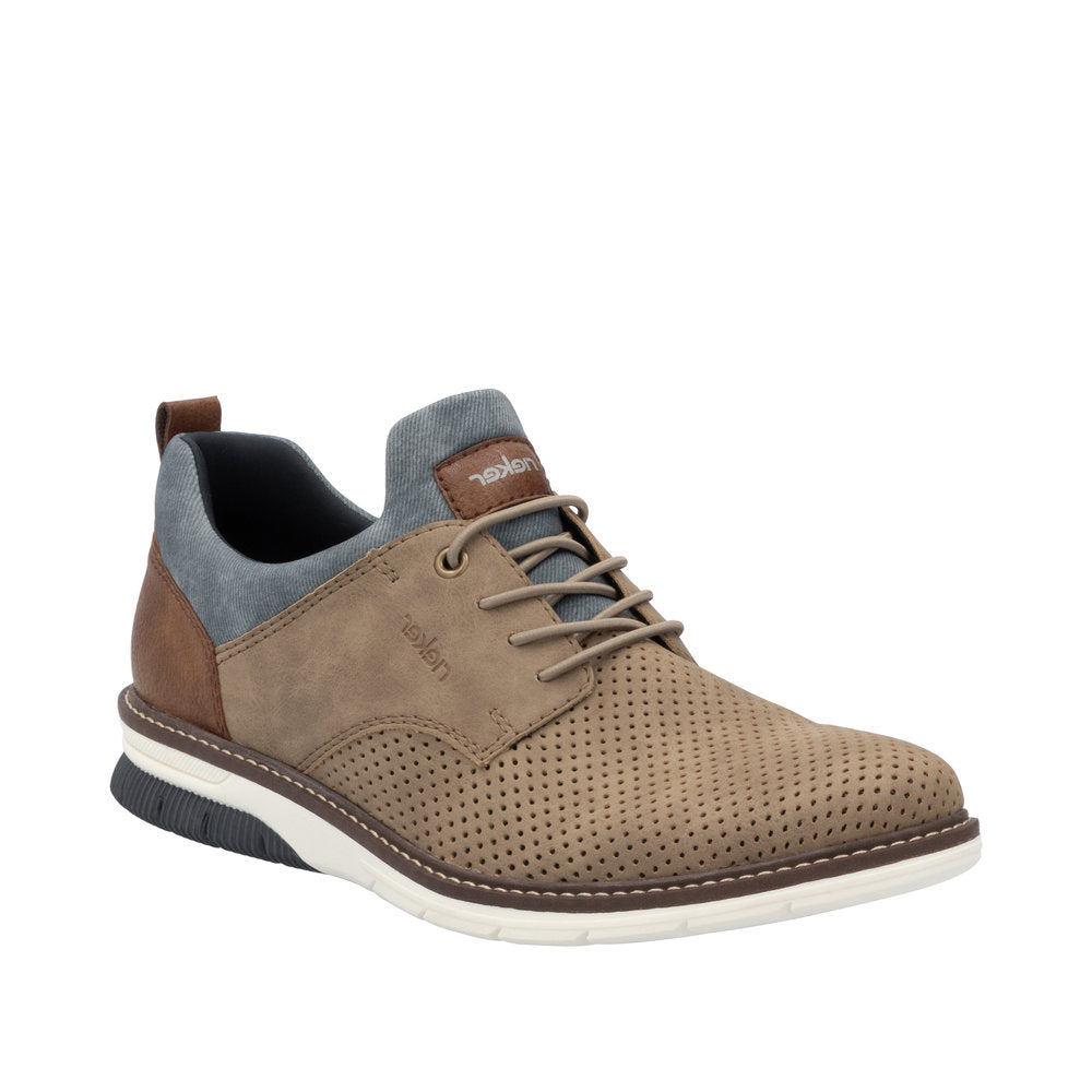 Rieker Fango/Toffee/Denim Dustin 50 Men's Oxford Shoes 14450-64