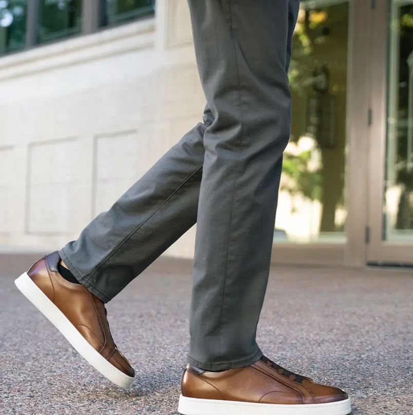 Florsheim Cognac Multi Monopoli Elastic Lace to Toe Men's Sneaker 1445