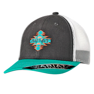 Ariat Charcoal with Aztec Design Youth Cap 1519006