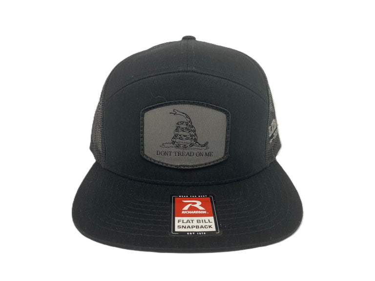 Lebo's Black Richardson Panel Flat Bill Snapback Trucker Hat with Gr